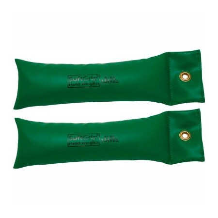 Fabrication Enterprises CanDo SoftGrip Hand Weight, 8 lb., Green, 1 Pair 10-0361-2